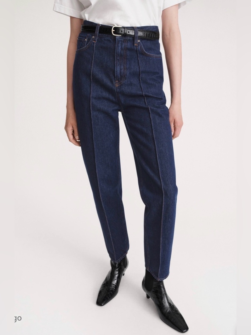 BNWT TOTEME Tapered leg denim dark indigo size 26 waist 13.5” - Picture 3 of 8